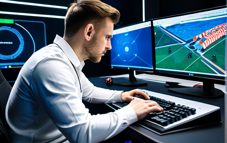 A focused, professional esports analyst, dressed in a modest, professional polo shirt and trousers, fully clothed, appropriate attire. Seated thoughtfully at a sleek, futuristic desk in a well-lit, clean esports training facility. Multiple high-resolution monitors display complex game data, character statistics, and evolving game maps. An open notebook filled with strategic insights and diagrams lies beside a professional gaming mouse and keyboard. The analyst is deep in contemplation, a pen held to their chin, immersed in understanding the latest game patch notes and their impact on competitive strategies. Professional photography, studio lighting, highly detailed, realistic texture, perfect anatomy, correct proportions, natural pose, well-formed hands, proper finger count, natural body proportions, safe for work, appropriate content, fully clothed, professional, family-friendly.