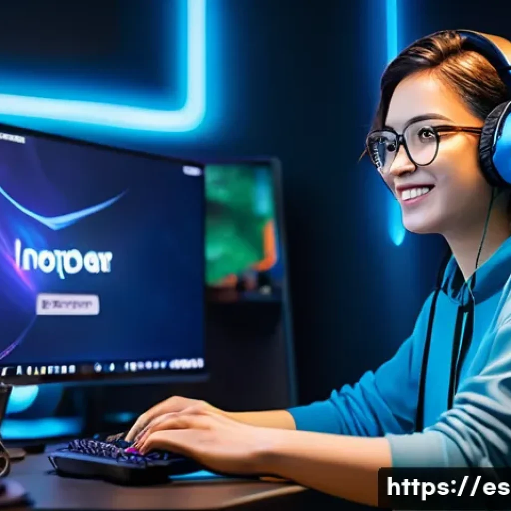 이터널리턴 스트리머 지원 프로그램 - **Prompt:** A young adult streamer, male or female, with an enthusiastic and confident expression, s...