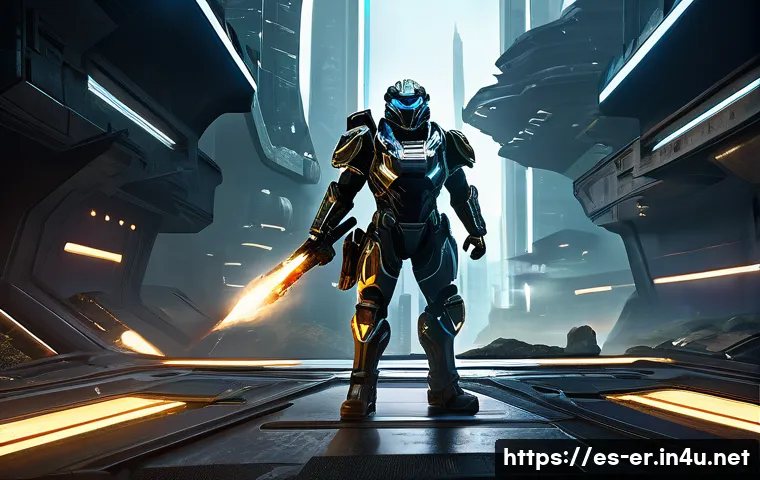 이터널리턴 신규 시즌 미리보기 - A dynamic scene showcasing a newly introduced hero in a futuristic battle arena, manipulating the te...