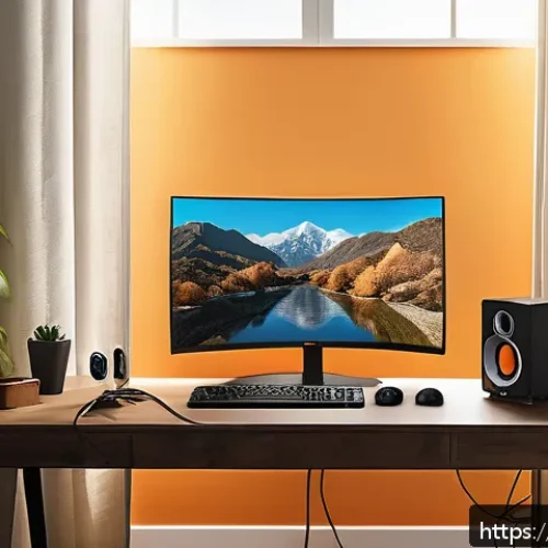 이터널리턴 아카이브 파일 다운받기 - A detailed, realistic digital illustration of a modern gaming PC setup in a cozy Spanish home enviro...