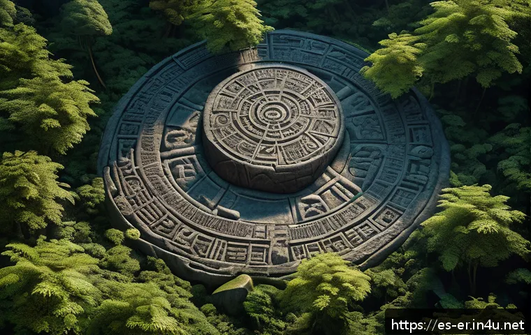 이터널리턴 이스터에그 찾기 - A richly detailed fantasy map scene inspired by "Eternal Return," featuring a lush Jurassic island e...